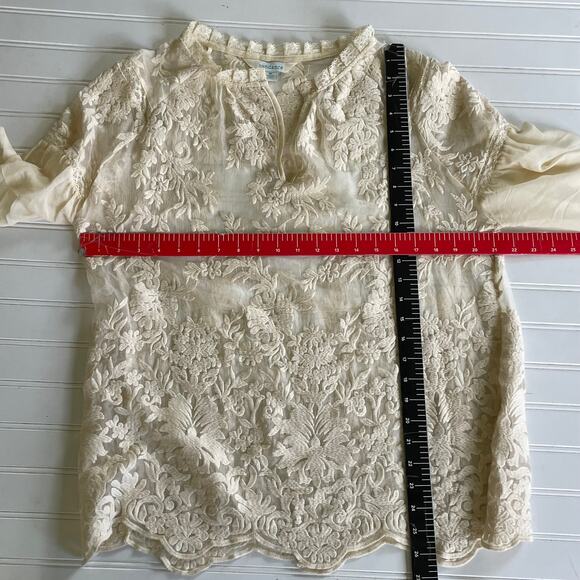 Sundance Silk Odette Lace Top size M cottage core - Picture 9 of 10